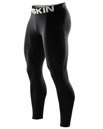 DRSKIN 5, 4, 3 or 1 Pack Men’s Compression Pants Tights Leggings Sports Baselayer Running Athletic Workout Thermal, Classic B01, Large