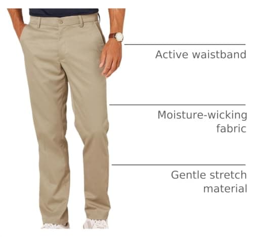 Amazon Essentials Men's Straight-Fit All-Day Stretch Golf Pant, Khaki, 34W x 32L — view 3