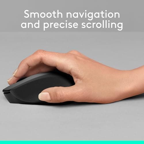 Logitech M330 Silent Wireless Mouse, 2.4GHz with USB Receiver, Optical Tracking, Quiet & Lightweight, Long Battery Life, for PC, Mac, Laptop, Chromebook - Black — view 3