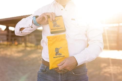 Bootsnake Cowboy Boot Accessory Strap, Reduces Boot Lines, Keeps Pant Legs Smooth, Blocks Dirt and Debris (Yellow, Standard) — view 5