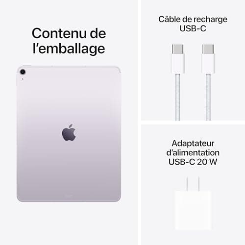 Apple iPad Air 13-inch with M3 chip: Apple Intelligence, 128 GB, 12MP Front/Back Camera, Wi-Fi 6E + 5G Cellular, Touch ID, All-Day Battery Life — Purple — view 5