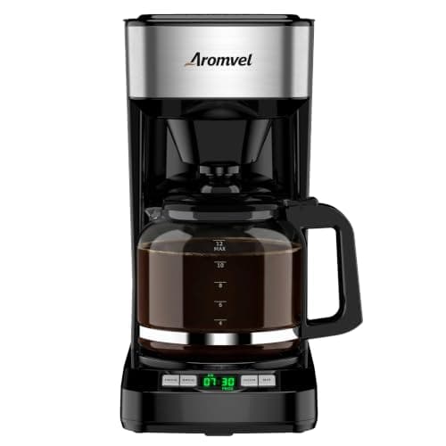 Aromvel 12 Cup Programmable Coffee Maker, 24-Hour Delay Brew, Drip Coffee