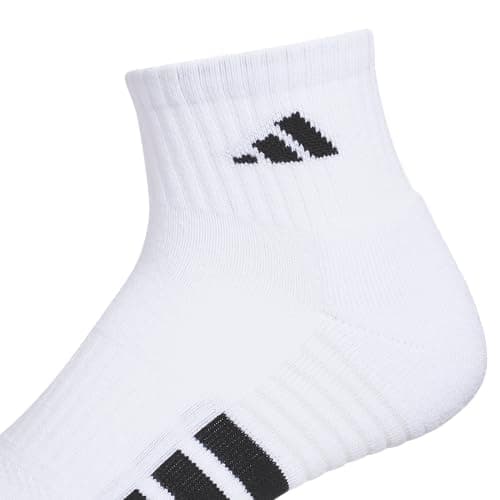 adidas Mens Cushioned Quarter Ankle Socks (3 Pairs) Durable & Comfortable — view 3