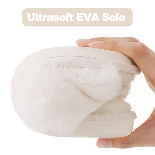 Evshine Memory Foam Fuzzy House Slippers for Women — view 4