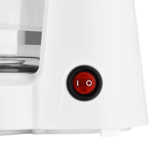 White 5-cup drip coffee maker. Compact coffee brewer for home kitchens and small spaces. — view 5