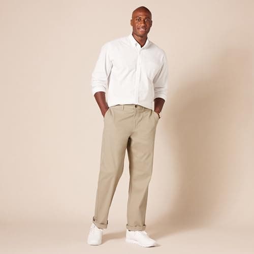Amazon Essentials Men's Relaxed-Fit Casual Stretch, Khaki, 42W x 34L — view 6