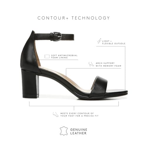 Naturalizer Womens Vera Ankle Strap Block Heel Dress Sandal ,Crème Brulee Beige Leather,8M — view 2