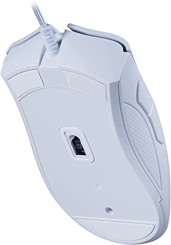 Razer DeathAdder Essential Gaming Mouse: 6400 DPI Optical Sensor - 5 Programmable Buttons - Mechanical Switches - Rubber Side Grips - Mercury White — view 3