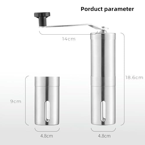 Jogcaw Manual Coffee Grinder, Multi Adjustable Settings, Portable Hand Coffee Grinder with Ceramic Burr & Detachable Hand Crank for Travel, Camping, Office, Espresso, Pour-Over and More — view 6