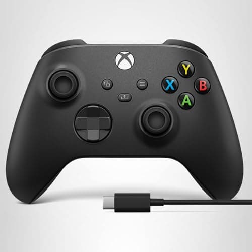XBOX Wireless Gaming Controller + USB-C Cable | Carbon Black | Console, PC, & Cloud Devices | Textured Grip | Wireless, Bluetooth, USB-C Connectivity — view 8