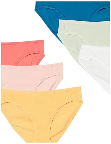 Amazon Essentials Women's 6-Pack Cotton Bikini Underwear, Pretty Pops, M — view 6