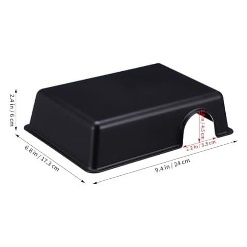 Toddmomy Reptile Hide Box - Reptile Hideouts Snake Hiding Shelter, Provides Security and Safety, Easy to Clean, for Snakes Lizards Amphibians, 9.4" x 6.8" x 2.4" — view 3
