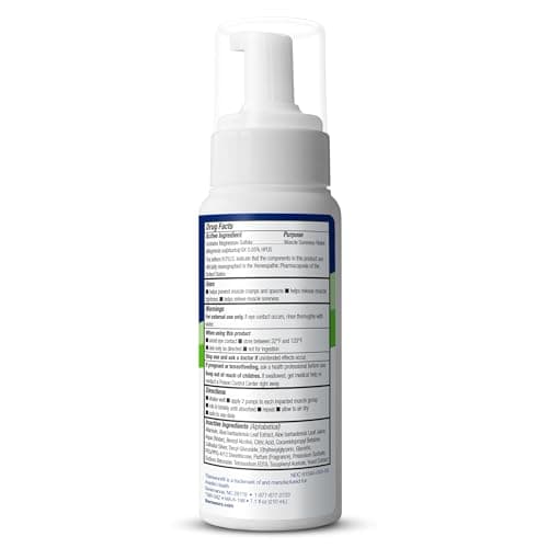Theraworx for Muscle Cramps Relief Foam Made with Magnesium Sulfate, Fast-Acting Muscle & Leg Cramp Support, Paraben-Free 7.1 oz