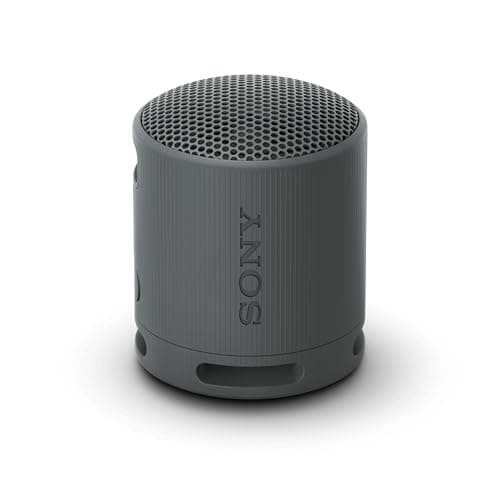 Sony SRS-XB100 Wireless Bluetooth Portable Lightweight Super-Compact Travel Speaker, Extra-Durable IP67 Waterproof & Dustproof, 16 Hour Battery, Versatile Strap, and Hands-Free Calling, Black New