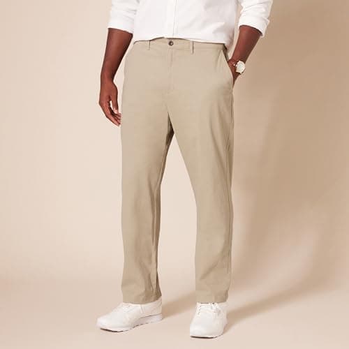 Amazon Essentials Men's Relaxed-Fit Casual Stretch, Khaki, 42W x 34L — view 4