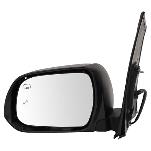 TRQ Driver Side Mirror Assembly Power Heated Blind Spot Foldaway Paint to Match Compatible with 2013-2017 Toyota Sienna