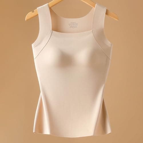 Women's U Neck Shapewear Built-in Bra Tank High Strechy Sleeveless Slim Tops Camisole Workout Tops Padded Yoga Shirts — view 8