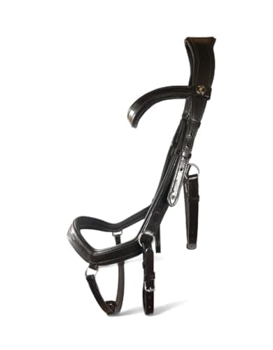 Bello-Equine Pressure Relief Comfort Ergonomic Horse Bridle Havana Brown | Ergonomic | Comfortable | Durable (Bridle + Leather Reins, Full/Horse) (Fancy Stitch - Full/Horse) — view 4