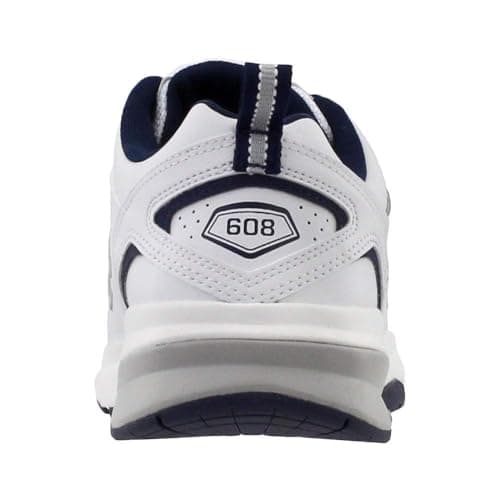 New Balance mens 608 V5 Casual Comfort Cross Trainer, White/Navy, 10 M — view 6