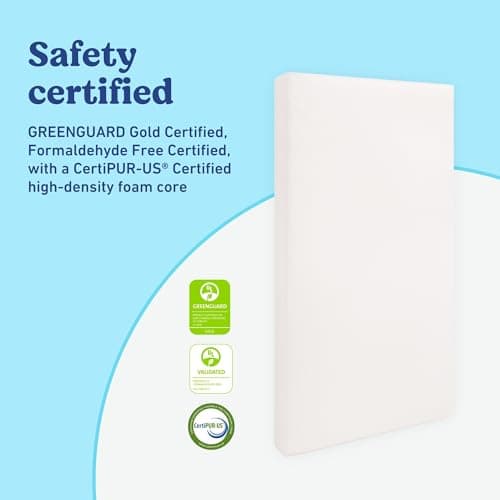 Graco Premium Crib & Toddler Mattress – GREENGUARD Gold Certified, Machine Washable Oeko-TEX Standard 100 Certified Cover with Waterproof Surface, Fits Any Standard Full Size Baby Crib & Toddler Bed — view 3