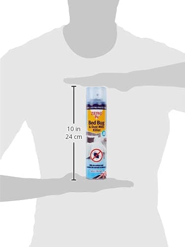Zero In Bed Bug & Dust Mite Killer – Bed Bug Spray for Mattress, Bed Frames & Furnishings - Fast-Acting Aerosol Surface Treat — view 2