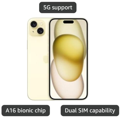 Apple iPhone 15 Plus, 128GB, Yellow - Unlocked (Renewed) — view 2