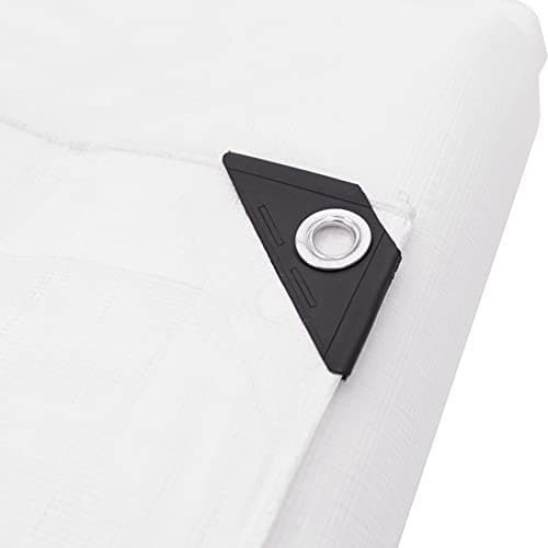 Kotap 8-ft x 10-ft Heavy-Duty 12 by 12 Cross Weave 8-mil White Poly Tarp, Item: TRW-0810 — view 3