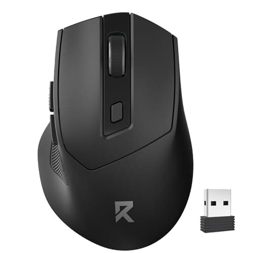 Redragon Wireless Mouse, 2.4GHz Ergonomic Optical Mouse with USB Receiver, 24 Months Battery Life, 5-Level 4000 DPI, 6 Button Computer Mouse for Laptop, Windows, Mac, PC, Chromebook