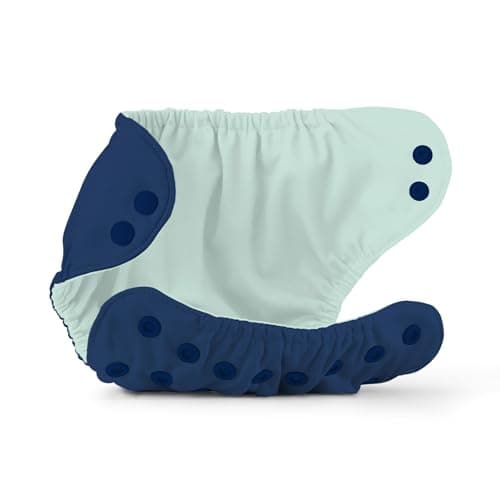 Esembly Cloth Diaper Cover - Reusable Swim Diaper, Waterproof, Breathable - Adjustable Outer Layer Over Absorbent Inner for Blowout Protection - Ink, Size 2 (18-35lbs) — view 2
