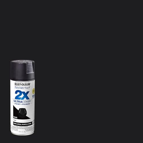 Rust-Oleum Painter's Touch 2X Ultra Cover Spray Paint, Flat Black