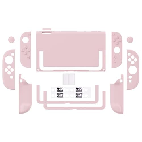PlayVital Protective Case for Nintendo Switch 2 - Cute Dockable Hard Case Shell for Switch 2 with Thumb Grip & Sticker & Button Caps, Anti-Scratch & Shockproof Cover Skin - Cherry Blossoms Pink — view 6
