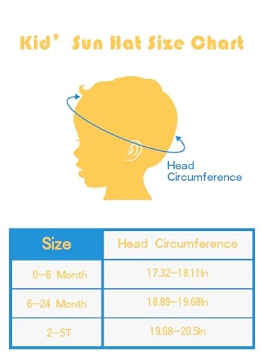 Baby Sun Hat Toddler Bucket Hat Wide Brim Kids Beach Hats UPF 50+ Sun Protective for Boys Girls, Solid Blue, 2-5T — view 2