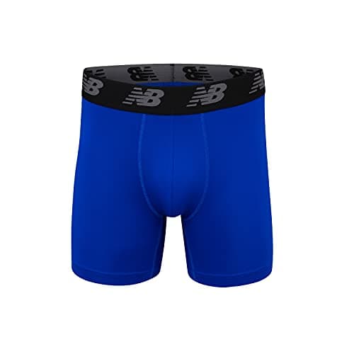 New Balance Men's Standard 5" Performance No Fly Boxer Brief (4 Pack), Team Royal/Team Red/Pig/Thunder, Large — view 3