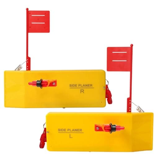 Planer Boards for Fishing Trolling, 12 x 4 Inches Planer Board Quick Grip Snap Release for Trolling Boat Fishing Towing, Inshore Offshore Trolling Dragging (Left+Right) — view 7