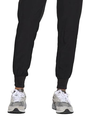 COZYFIT Scrubs for Women Set - Stretch V-Neck Scrub Top & Jogger Pant with 10 Pockets, Yoga Waistband, Anti Wrinkle, Slim Fit Women Scrubs - Black, M — view 7