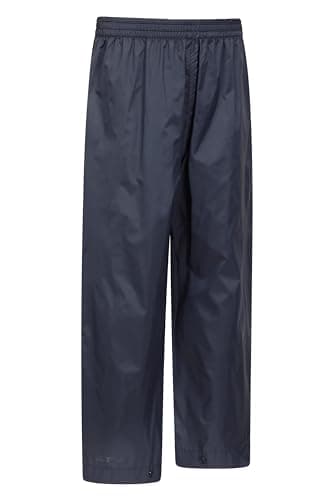 Mountain Warehouse Pakka Kids Waterproof Rain Pants - Splash Pants, Overtrousers, Boys & Girls Navy Kids 7-8 Yrs (116-128 cm) — view 3