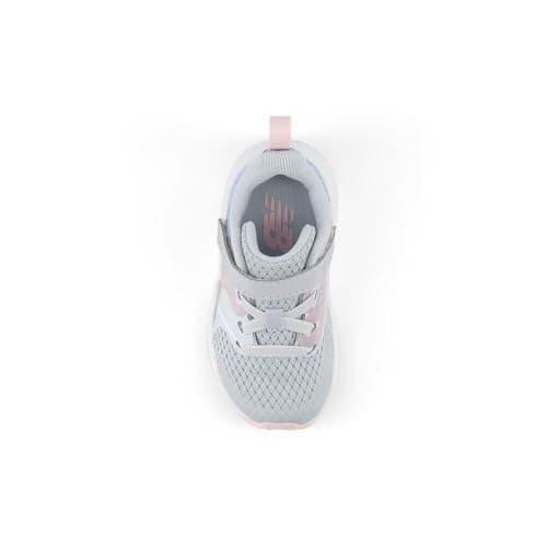 New Balance Kid's Rave Run V2 Bungee Lace with Top Strap Running Shoe, Bright Sky/Granite/Rose Sugar, 5 M Toddler — view 4
