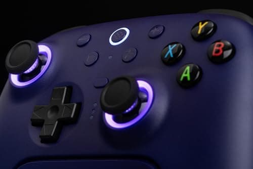 8BitDo Ultimate 2 Wireless Controller for Windows & Android, Gaming Controller with TMR Joysticks, Switchable Hall Effect/Tactile Triggers, RGB Fire Ring, 8Speed Wireless Tech, Purple — view 5