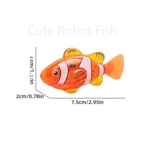 Magic Water-Activated Glowing Robot Swimming Fish, Neon Robottic Fish with Motorized Motion, Interactive Waterproof for Bath, Pool, and Aquarium Fun (Mix, 4pcs) — view 2