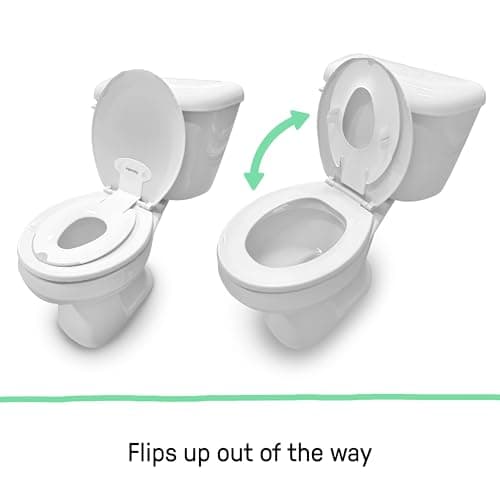 Ingenuity: ity by Ingenuity Flip & Sit Potty Seat (White) – Easy to Set Up & Remove Potty Training Seat That Attaches to Adult Toilet Seat — view 2