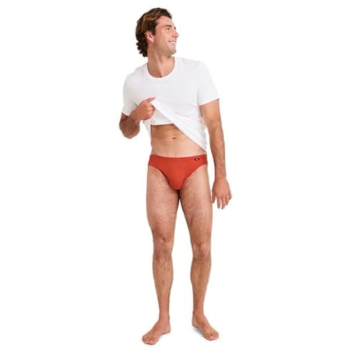 Jockey Elance Bikini- 3 Pack - 100% Cotton Underwear for Men, Autumn Leaf/Duet Geo/Cove, L — view 3