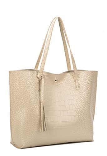 Nodykka Women Tote Bags Top Handle Satchel Handbags PU Faux Leather Tassel Shoulder Purse