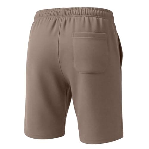 Mens Shorts 2026 Casual Drawstring Lightweight Work Athletic Gym Shorts Lounge Elastic Waist Summer Beach Sweatpants Mens Shorts Brown Large — view 4