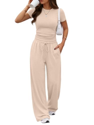 Trendy Queen Womens Petite 2 Two Piece Set 2026 Summer Workout Beach Vacation Cruise Gym Clothes Spring Fashion Lounge Matching School Comfy Airport Travel Outfit Athleisure Clothing
