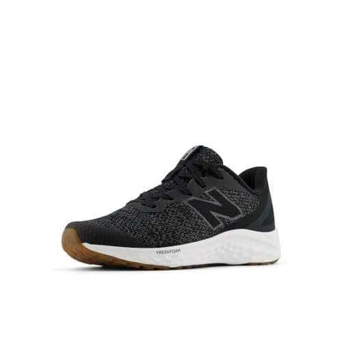 New Balance KIds Arishi Fresh Foam v4 Sneaker, BLACK/PHANTOM, 5 M Big Kid (8-12 Years)