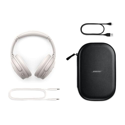 Bose QuietComfort Headphones - Wireless Bluetooth Headphones, Active Over Ear Noise Cancelling and Mic, USB-C Charging, Deep Bass, Up to 24 Hours of Playtime, White Smoke — view 6