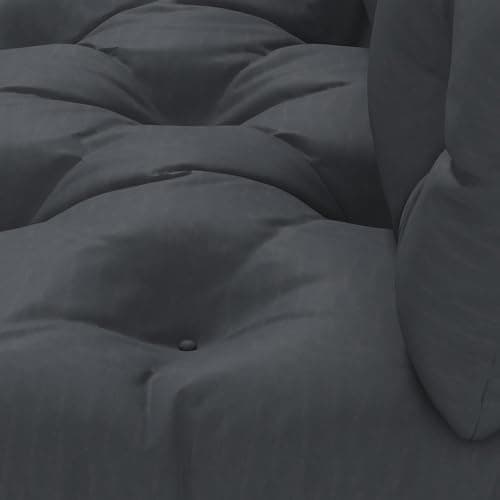 Outsunny 2 Seater 6" Thick Outdoor Seat Cushions with Back Cushion for Pallet, Loveseat Outdoor Furniture Cushions, Fade-Resistant Replacement Patio Cushions, Dark Grey — view 5