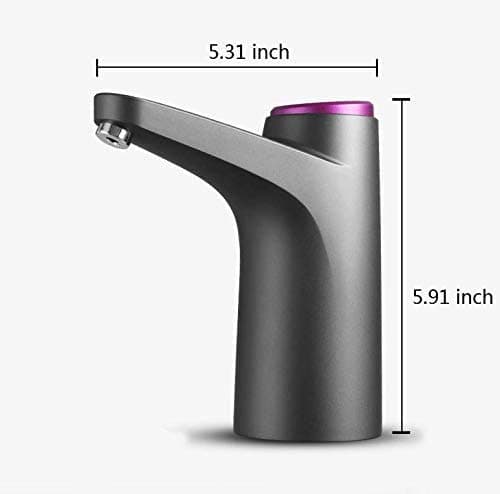 Cozy Blue Water Dispenser, Portable Water Bottle Pump for Universal 3, 4 and 5 Gallon with USB Electric Charging and Automatic Off Switch (Black) — view 4