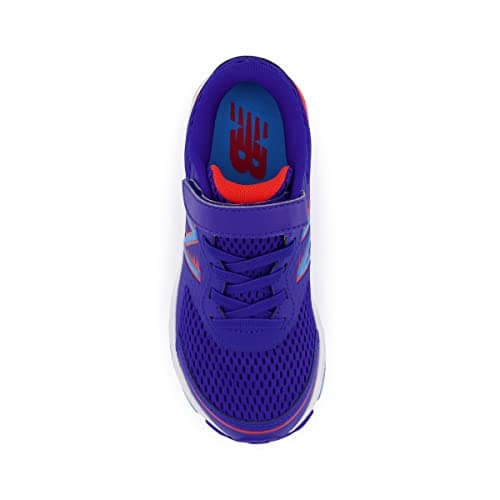New Balance Kid's 680 V6 Hook and Loop Running Shoe, Infinity Blue/Neo Flame/Vibrant Sky, 5.5 Wide Toddler — view 3