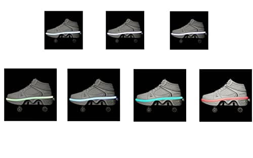 TAILORIA Four-Wheel Outdoor Roller Skate Shoes Unisex Roller Shoes Detachable Skate Shoes Kids Shoes with Wheels Skating Cool Running Shoes — view 2